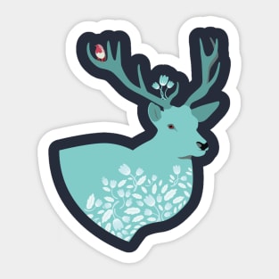 Blue Deer Sticker